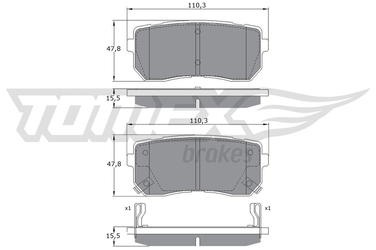 TOMEX Brakes Bremsbelagsatz, Scheibenbremse